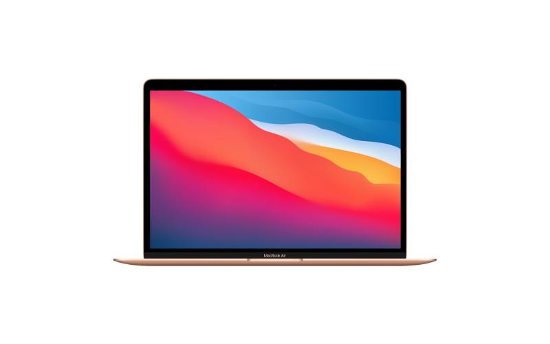 Apple MacBook Air 13″ { M1 Chip CPU / 8GB RAM / 256GB SSD / 2560 * 1600 pixels ( resolution ) / Touch ID support / Gold color } MGND3LL/A